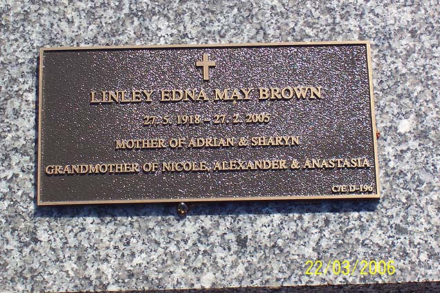 LINLEY EDNA MAY BROWN