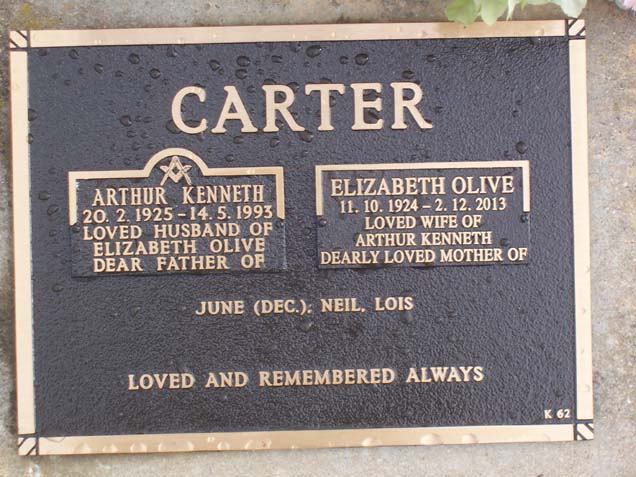ELIZABETH OLIVE CARTER