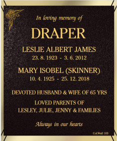 LESLIE ALBERT JAMES DRAPER