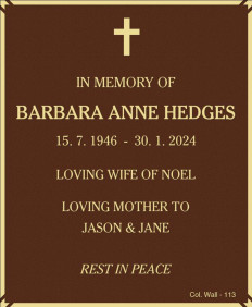 BARBARA ANNE HEDGES