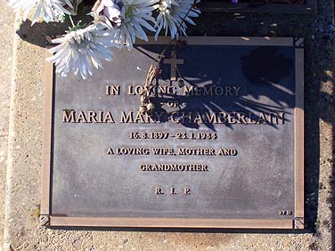 MARIA MARY CHAMBERLAIN