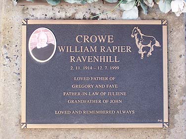 WILLIAM RAPIER RAVENHILL CROWE