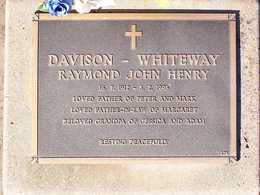 RAYMOND JOHN HENRY DAVISON-WHITEWAY