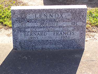 BERNARD FRANCIS LENNOX