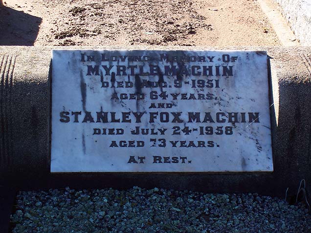 STANLEY FOX MACHIN