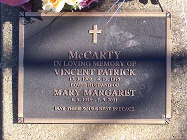 VINCENT PATRICT McCARTHY