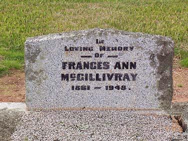 FRANCES ANN McGILLIVRAY