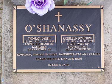 THOMAS JOSEPH O'SHANASSY