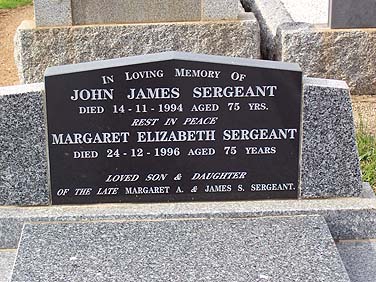 MARGARET ELIZABETH SERGEANT