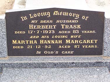 MARTHA HANNAH MARGARET TRASK