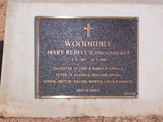 MARY REBBECCA WOODBURY