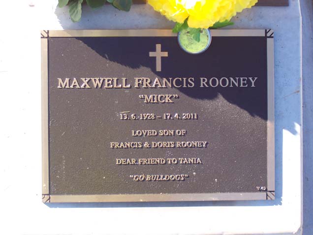 MAXWELL FRANCIS ROONEY