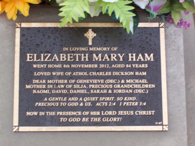 ELIZABETH MARY HAM